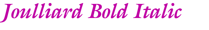Joulliard Bold Italic